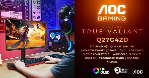 AOC GAMING Q27G4ZD: monitor QD-OLED 280Hz QHD